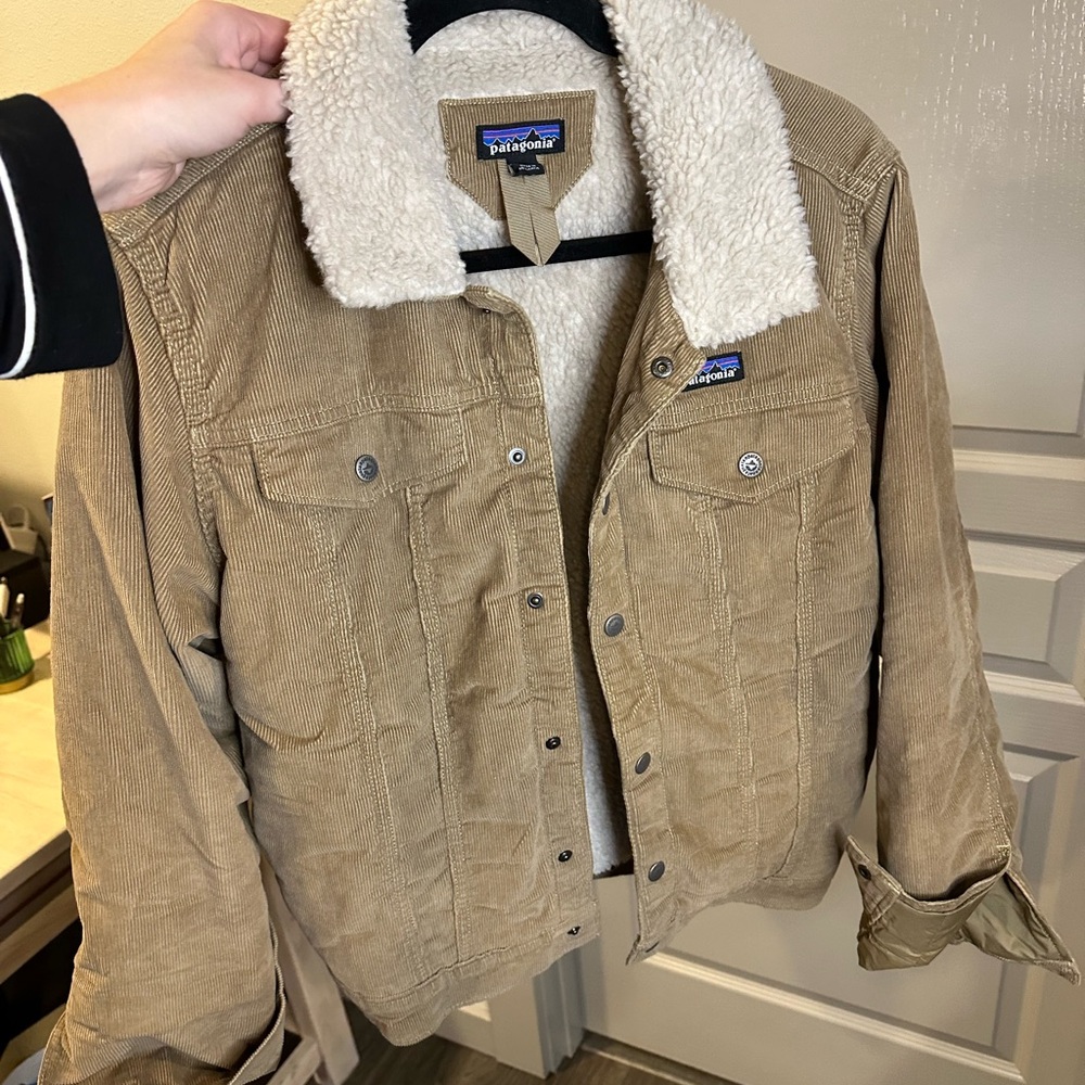 Patagonia Tan Corduroy Sherpa Jacket